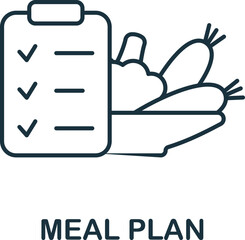 Meal Plan icon. Monochrome simple Detox Diet icon for templates, web design and infographics