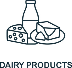 Dairy Products icon. Monochrome simple Detox Diet icon for templates, web design and infographics