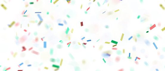 Colorful bright confetti isolated on transparent background - obrazy, fototapety, plakaty