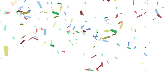 Colorful bright confetti isolated on transparent background