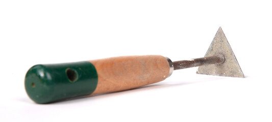 Triangular Paint Scraper knife, isolated