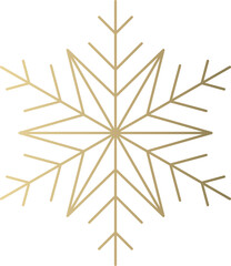 Snowflake gold line