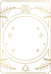 Christmas art deco gold line 