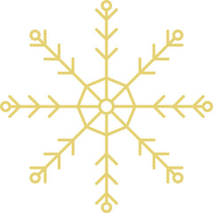 Snowflake gold line