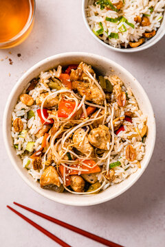 Bowl of chicken chop suey