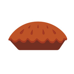 Side view of an apple pie icon.Vector illustration