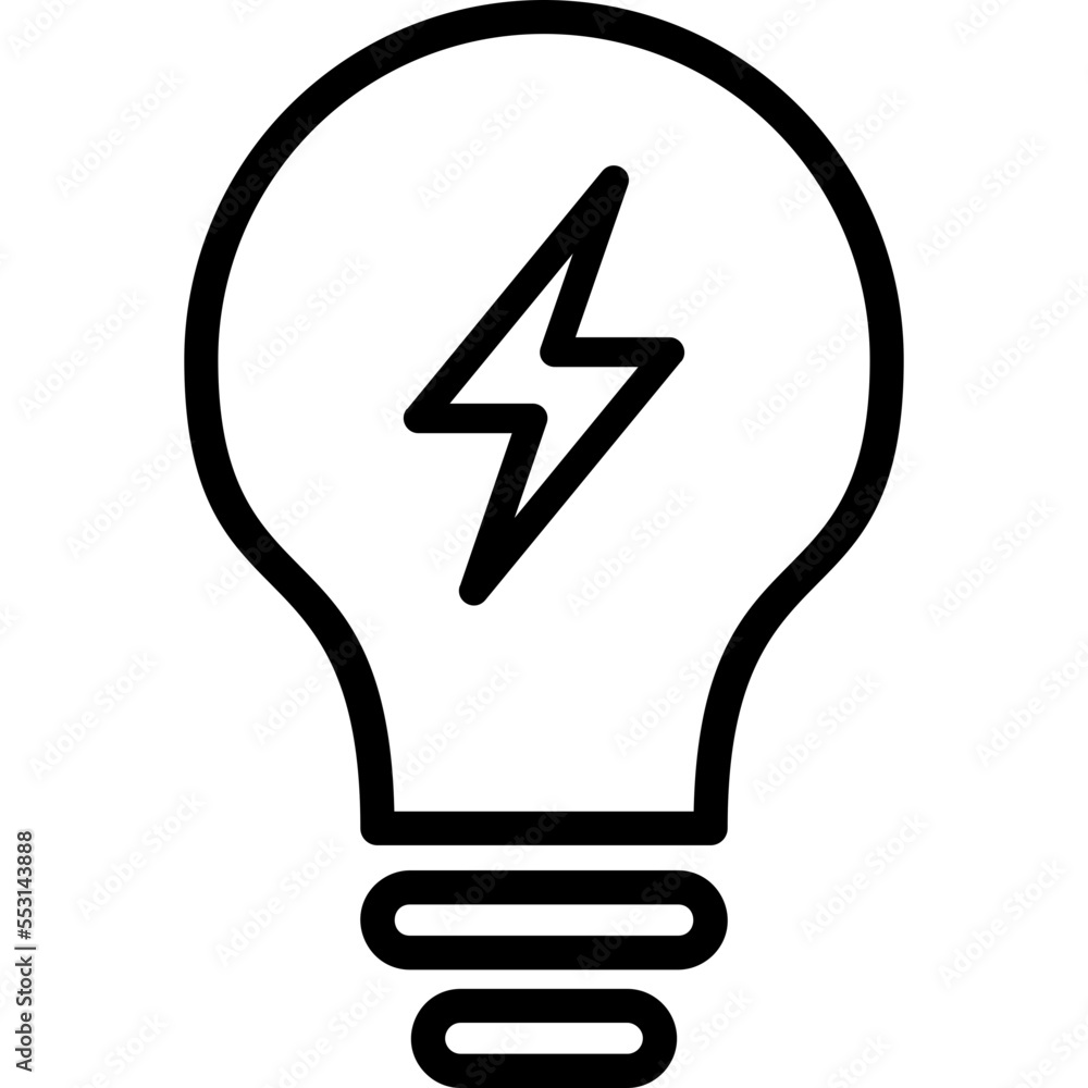 Wall mural Bulb Icon