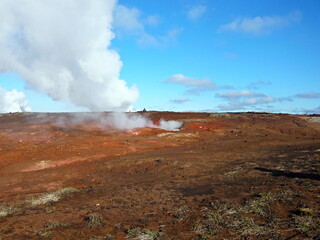 Fototapeta na wymiar Iceland-view of Geothermal field of Gunnuhver