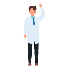 Fototapeta na wymiar Cartoon Illustration Male Doctors
