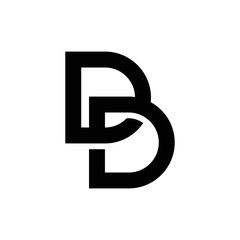 Letter DB, BD  logo concept