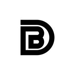 Letter DB, BD  logo concept