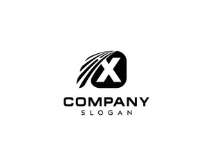 Abstract letter X logo design, tech letter X vector logo design, text X letter icon design, text logo design
