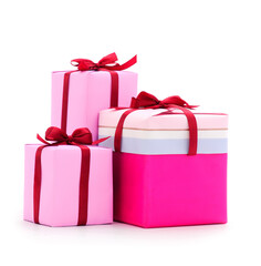 Gift boxes, gifts on a white background isolated.