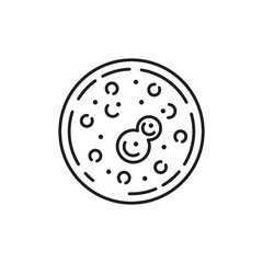Biological cell icon flat style illustration.