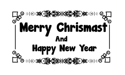 Merry Christmas and Happy New Year banner, greeting card, poster, holiday cover, header. Modern Xmas design with triangle firs pattern in green, red, white colors