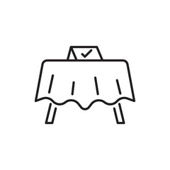 Reserved table line icon. linear style sign for mobile concept and web design. Restaurant table outline icon