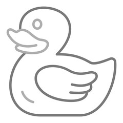 Duck Greyscale Line Icon