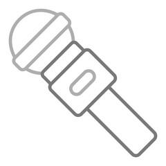 Mic Greyscale Line Icon