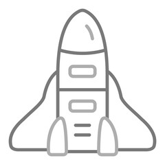 Rocket Greyscale Line Icon