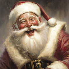 Illustration of jolly Santa Claus, digital art © PostReality Media