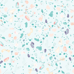 Terrazzo Texture Vector. Flooring Seamless Pattern
