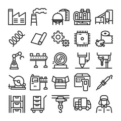 工場 製作所 アイコン セット