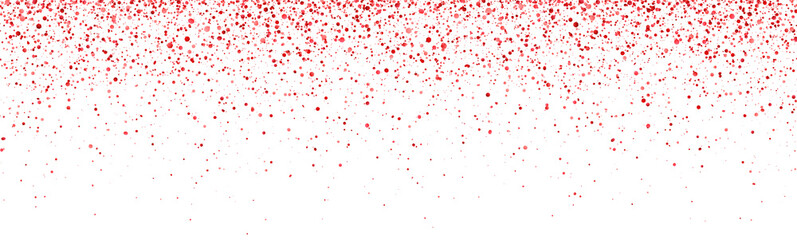 Wide red glitter holiday falling confetti