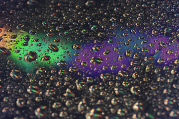 drops of water in the color background
