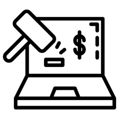 electronic auction icon
