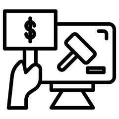 electronic auction icon