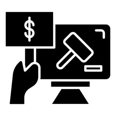 electronic auction icon