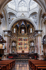 Front view of the Main Altarpiece Doors in the Cathedral of Valencia - Spain