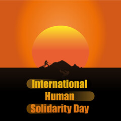 International Human Solidarity Day Vector Illustration poster and banner design for social media post, card and web
