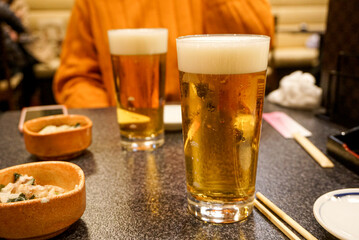 a cool draft beer
