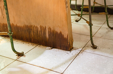 damage to furniture in the house caused by flooding