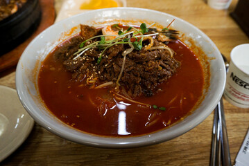 Chinese food cooked in Korea