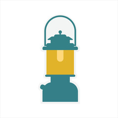 Lamp For Camping Vector Illustration