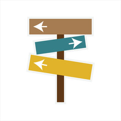 Directions For Camping Vector Illustration