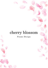 水彩 桜フレームデザイン