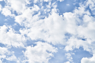 Beatiful blue sky with clouds on a sunny day