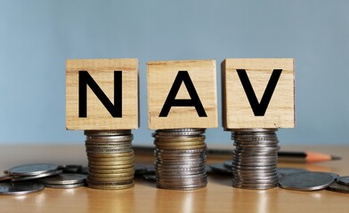 NAV (Net asset value), business and finance conceptual.