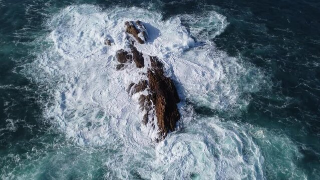 Scenic Drone Aerial Footage of A Coru&ntilde;a, Galicia, Spain, including USESCO World Heritage Site - Tower of Hercules - oldest existent lighthouse known.