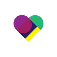 illustration vector graphic of heart colour full.