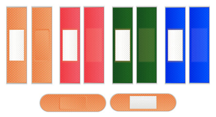 illustration of aid band plaster isolated. kid aid band medical patch.