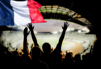 soccer supporters and France flag