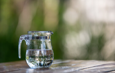 glass of water on table