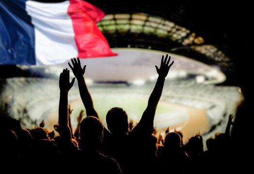 soccer supporters and France flag