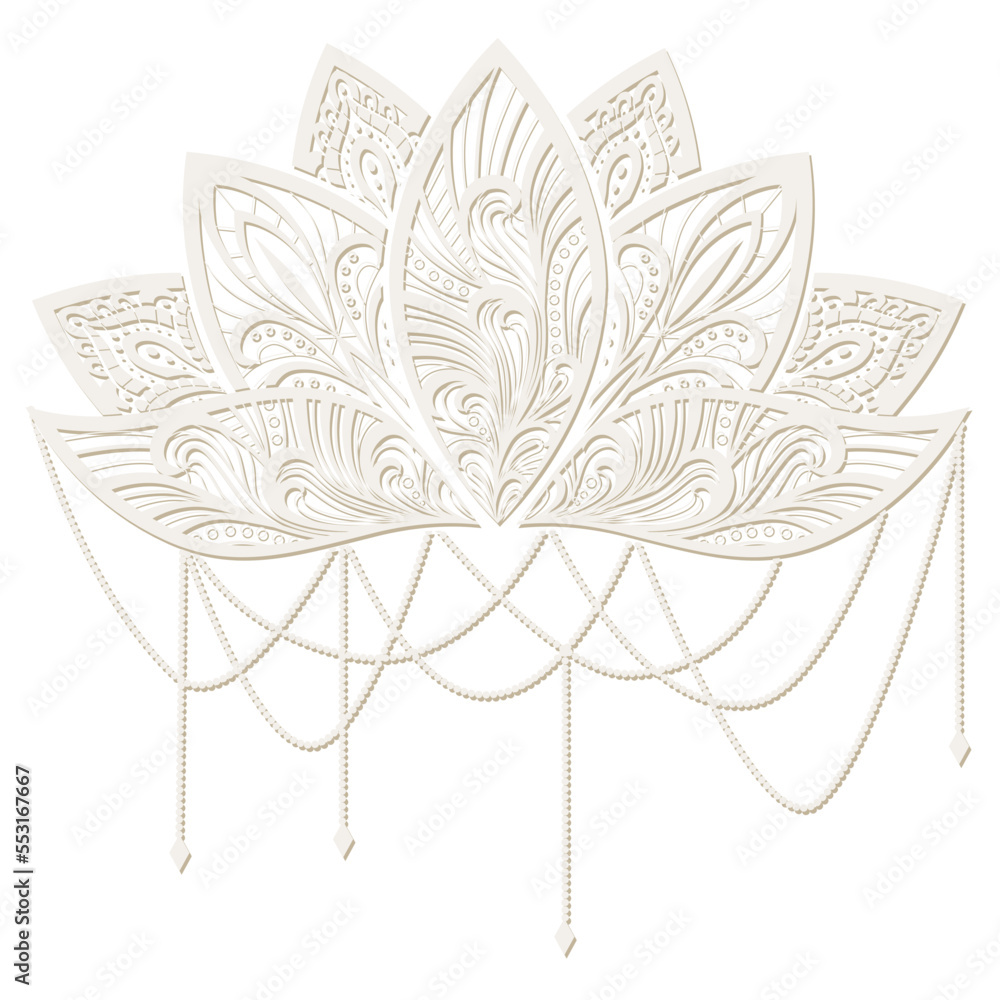 Wall mural ornamental lotus flower