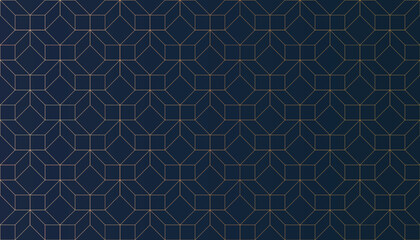 Dark Minimalist Modern Style 3D Transparent Line-art, Rectangular Grid Pattern - Editable Abstract Geometric Background Design, Vector Template