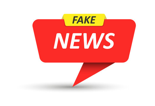 FAKE NEWS. Vector banner, pointer, sticker, label or speech bubble. Template for websites, applications and creative ideas